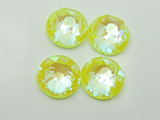 18 pcs. 30ss ELECTRIC YELLOW DeLITE FLATBACK European Rhinestones